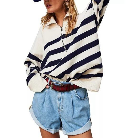 Free People Danni High Rise Cuff Hem Boho Denim Shorts Light Wash Size Large NWT - Picture 1 of 16